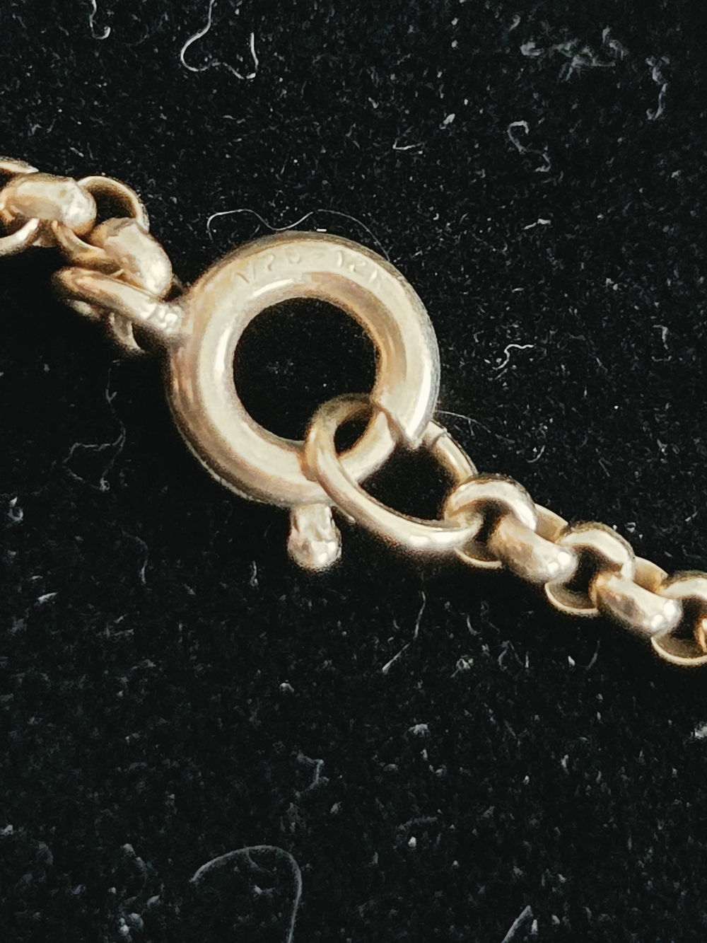 Victorian 12KT Gold Filled Festoon Necklace With Purple Faceted Stone 16" - Picture 7 of 11